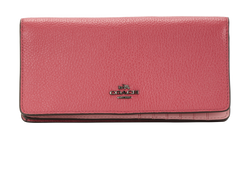 Coach Wristlet Long Wallet, Leather, Pink, MIV, DB/B, 2*